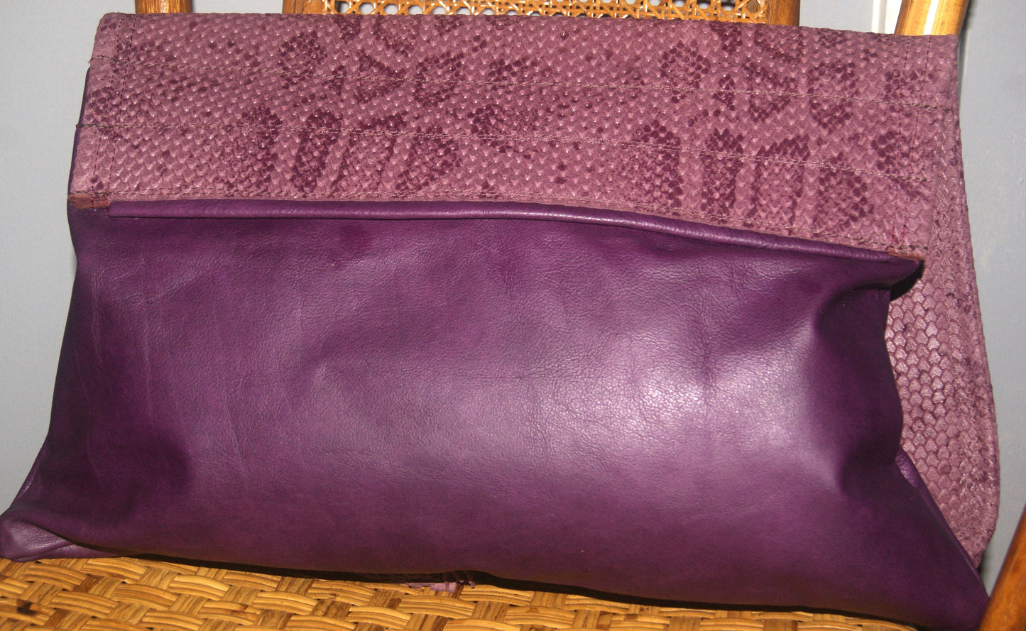 Wilma Mankiller wine & rose-clutch bag