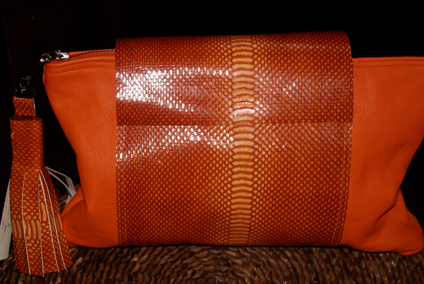 Ellen Craft-clutch bag- orange/orange